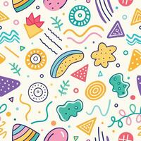 Abstract doodle pattern vector
