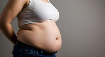 Understanding Abdominal Obesity A Visual Representation of Excess Body Fat photo