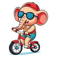 Elephant Riding a Bicycle vector
