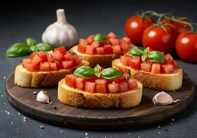 Delicious Bruschetta Recipe with Tomatoes and Basil photo