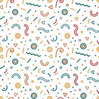 seamless pattern with white background shapes white background vector