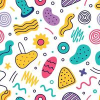 Abstract Colorful Organic Shapes Pattern vector