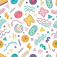 seamless pattern with colorful shapes background ON A WHITE BACKGROUND vector