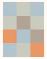 Muted Checkered Grid with Texture vector