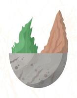 Abstract Earth Elements in Balance vector