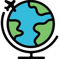 Stylized Globe Design with Simplified World Map Illustration vector