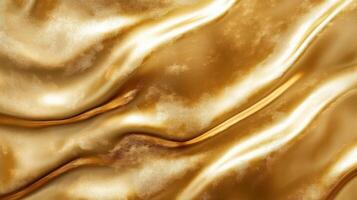 Abstract Gold Fabric with Wrinkles and Texture photo