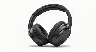 A Pair of State-of-the-Art Noise-Cancelling Headphones in a Matte Black Finish With Plush Over-Ear Cushions photo