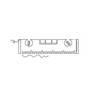 Spirit Level continuous line icon illustration. line art, one continuous line, simple, hand drawn and sketch style. for icons, symbols, signs or logos vector