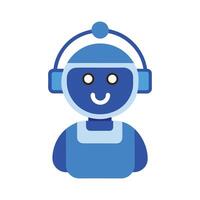 Friendly AI Robot Icon - Modern Illustration for Technology, Chatbot, and Futuristic Designs vector