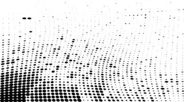 black wavy halftone dots pattern background vector