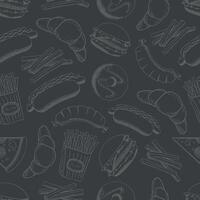 seamless gray background mockup on fast food theme vector
