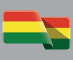 rectangular stylized national flag of Bolivia on white background vector