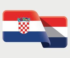 rectangular stylized national flag of Croatia on white background vector