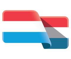rectangular stylized national flag of Luxembourg on white background vector