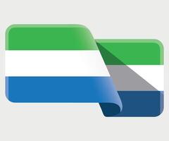 rectangular stylized national flag of Sierra Leone on white background vector