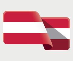 rectangular stylized national flag of Austria on white background vector
