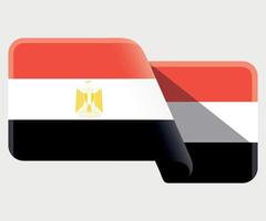 rectangular stylized national flag of Egypt on white background vector