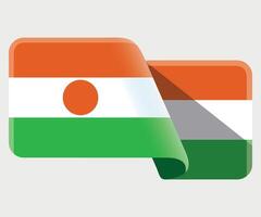 rectangular stylized national flag of Niger on white background vector