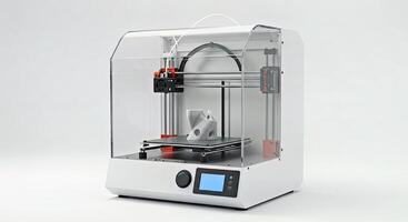 A 3d printer with a white background photo