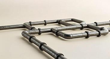 A group of pipes arranged in a circle photo