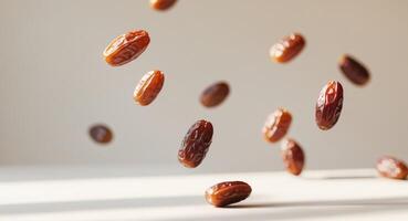 A group of dates falling from the sky photo