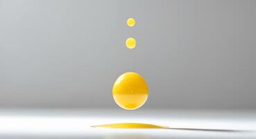 An egg is being dropped into a liquid photo