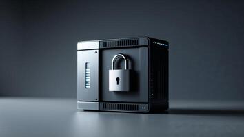 Secure Data Storage Concept with Lock and Modern Hardware Design photo