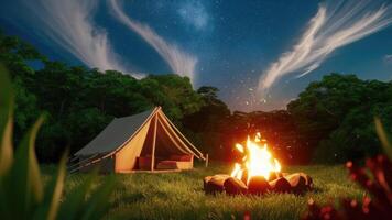 Idyllic Tent Setup for Wilderness Stay photo