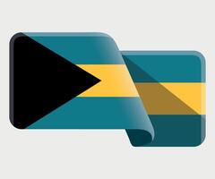 rectangular stylized national flag of Bahamas on white background vector
