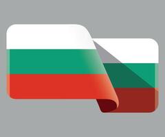 rectangular stylized national flag of Bulgaria on white background vector