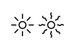 sun icon line design vector