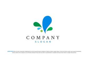 colorfull water or paint splash logo vector