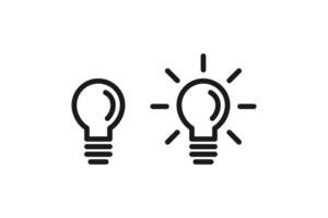 light bulb and line design icon ideas vector