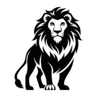Powerful Lion Silhouette Design for Logo or Graphic vector