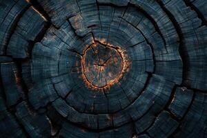 Detailed Close-Up of Tree Rings and Wood Textures Suitable for Natural or Environmental Designs photo