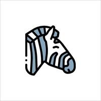 A zebra head icon in a line style vector