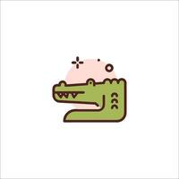 A crocodile icon on a white background vector