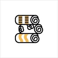 A line icon of a roll of toilet paper vector