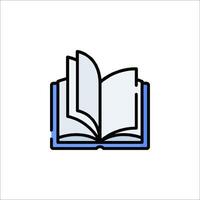 An open book icon on a white background vector