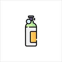 An oxygen bottle icon on a white background vector