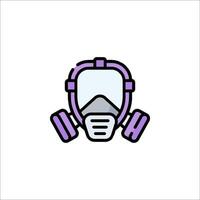 A gas mask icon on a white background vector