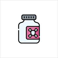 A bottle with a skull and crossbones on it vector
