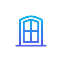 A blue and purple icon of a window vector