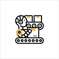 A robot is sitting on a machine vector