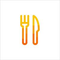 A knife and fork icon on a white background vector