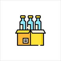 A box with bottles inside it and a sign that says virus vector