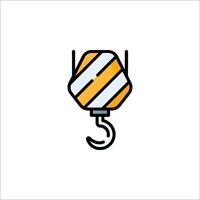 A yellow and orange hook on a white background vector