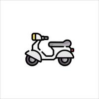 A scooter icon in a flat style vector