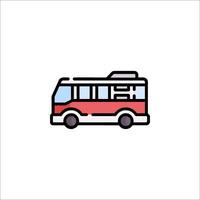 A bus icon on a white background vector
